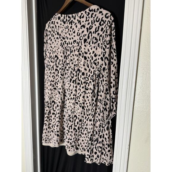 Tunic Top Womens 1X Pink Floral Embroidered Lined Flowy Plus Boho Jane Insp. - Picture 5 of 8